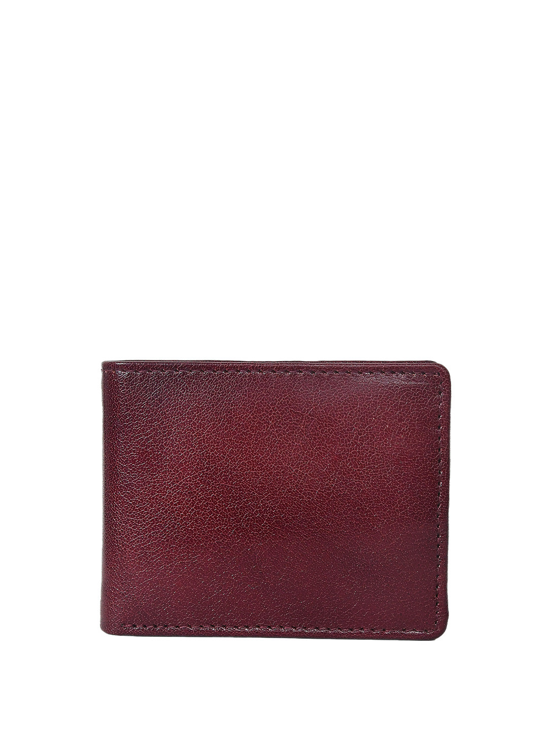 Celtic Men Burgundy Floral Leather TwoFold Wallet Stylish Design with Ample Storage