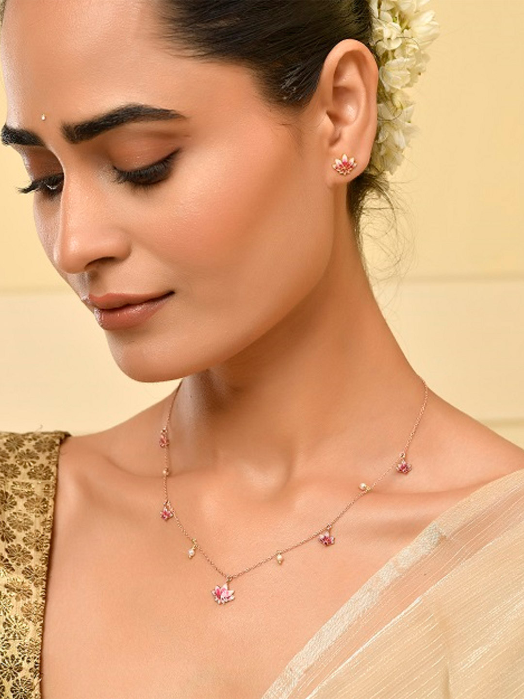 ROOVI Sterling Silver Gold-Plated Temple Chain