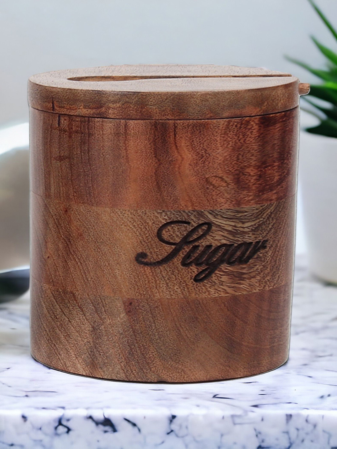 Creation India Craft Brown 2024 Wood Easy to Clean Spice Box