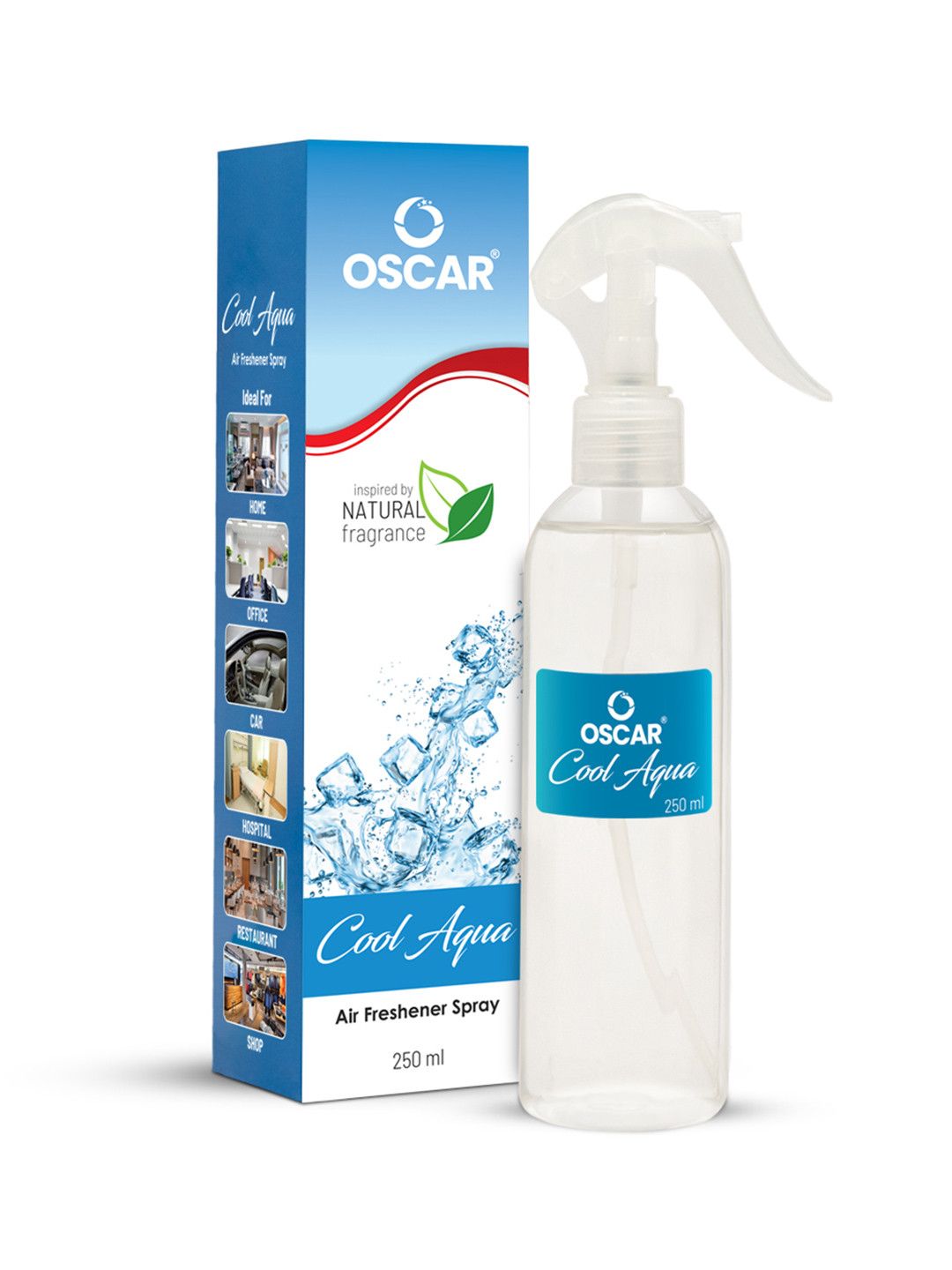 Oscar Cool Aqua Room Air Freshener with Long Lasting Mood Freshing Fragrance, 250ml
