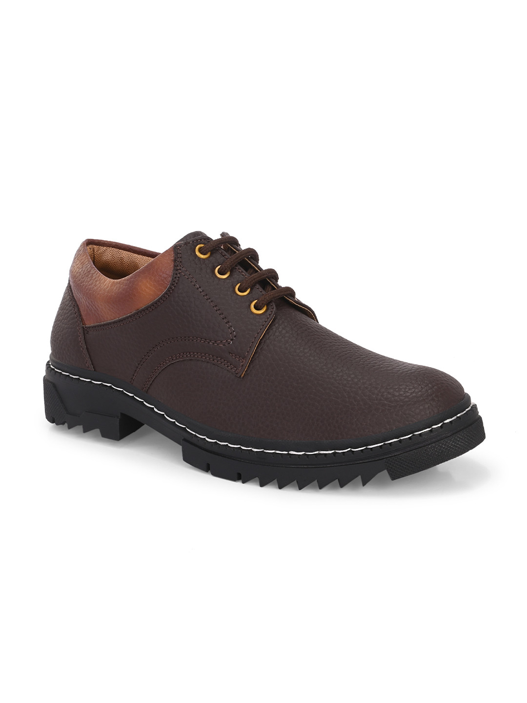Azzaro Black Men Lace-Ups Round Toe Derbys Casual Shoes