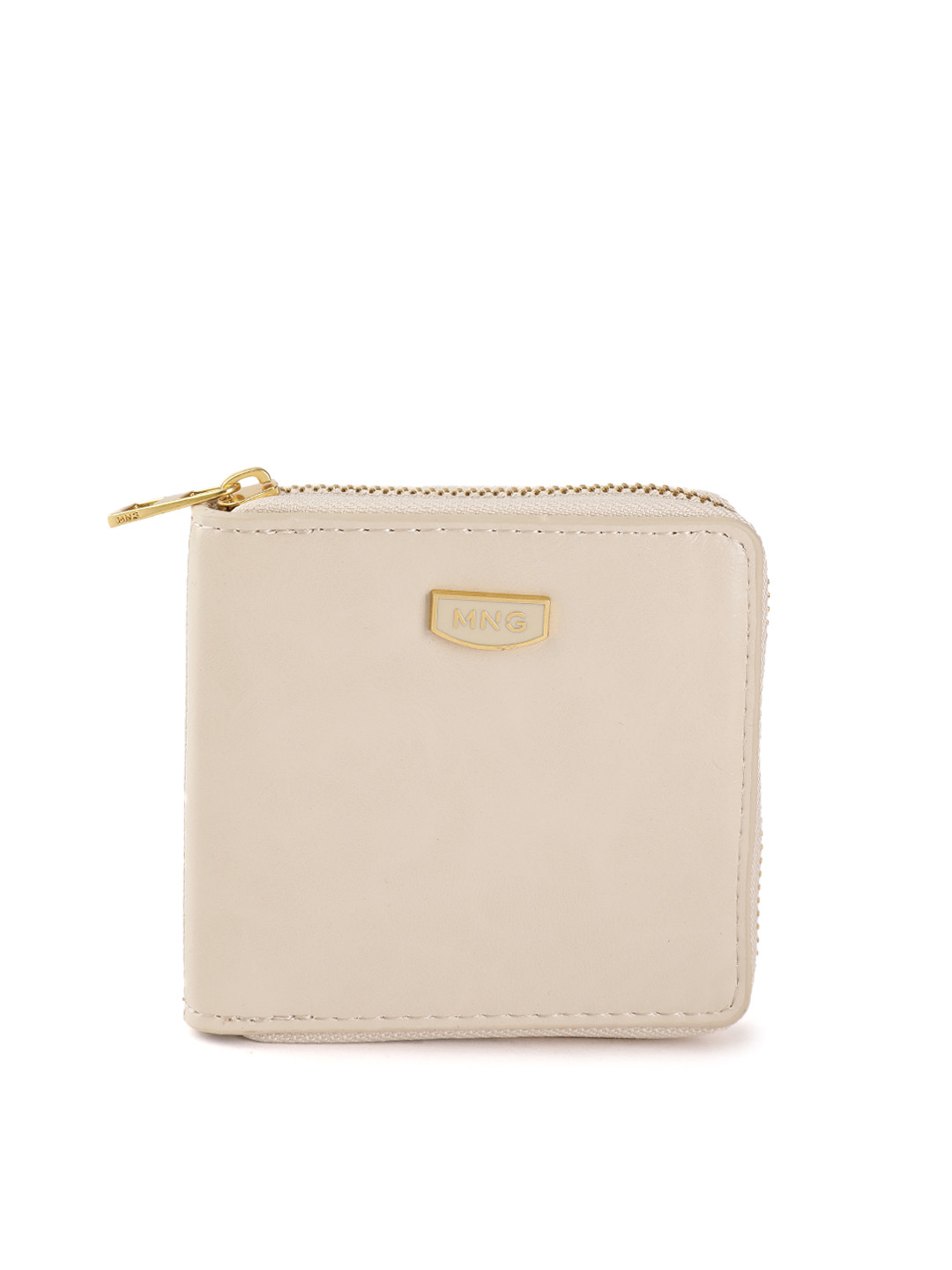 MANGO Women Faux Leather Zip Around Wallet