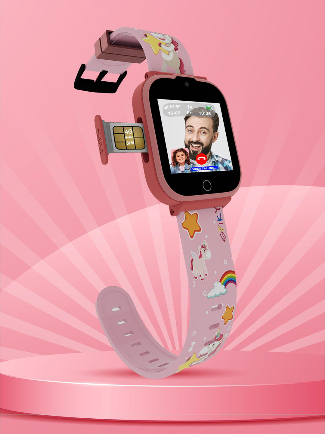 Spiky Kids Cyclops 4G Video Calling Dewatering Waterproof Smartwatch