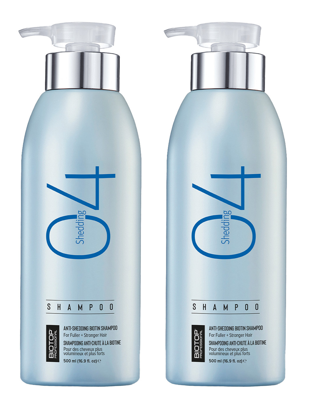 BIOTOP PROFESSIONAL 2Pcs 04 Shedding Shampoo with Biotin & Red Clover Extract - 250ml Each