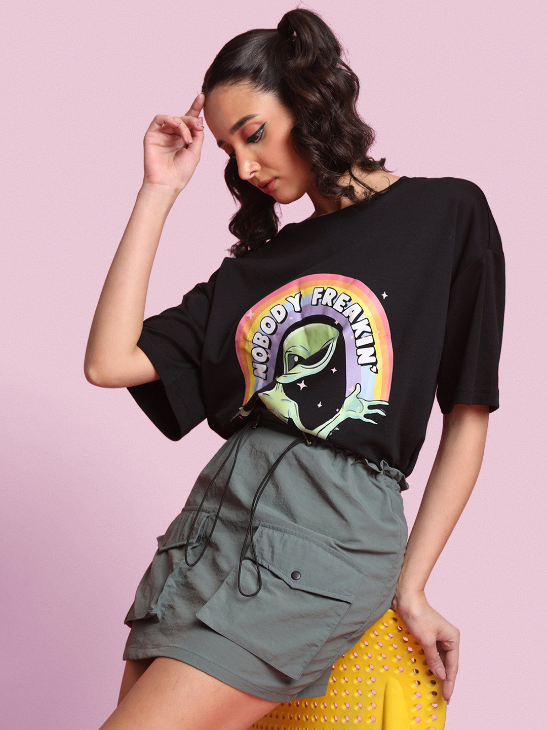 Bene Kleed Women Crushed Cargo Skirt