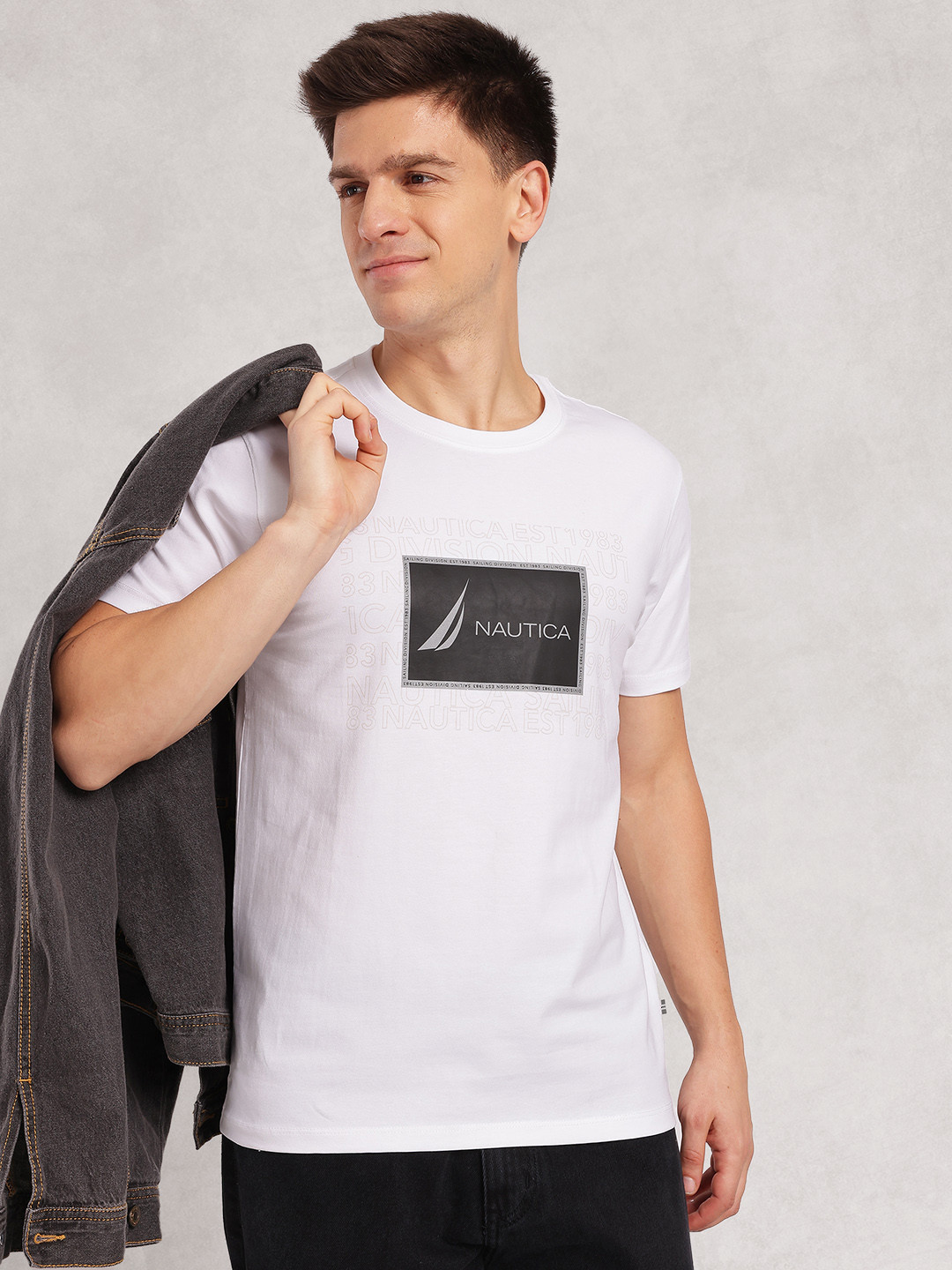 Nautica Brand Logo Print T-shirt