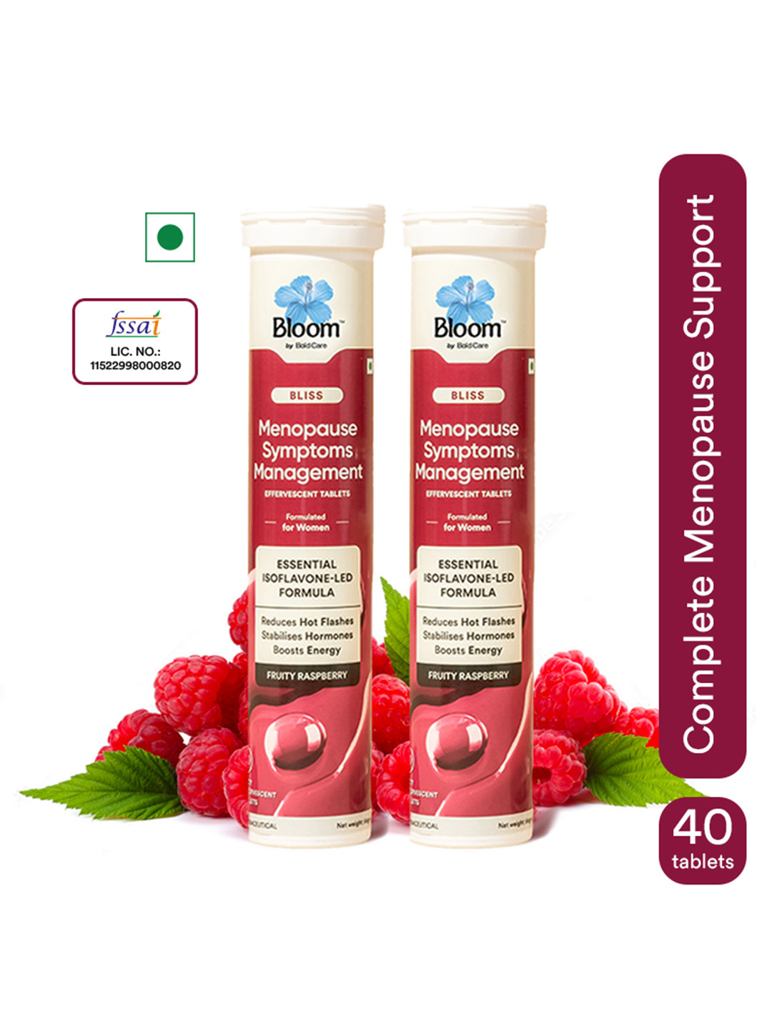 Bloom Set Of 2 Menopause Relief Effervescent Tablets - 20 Tablets Each