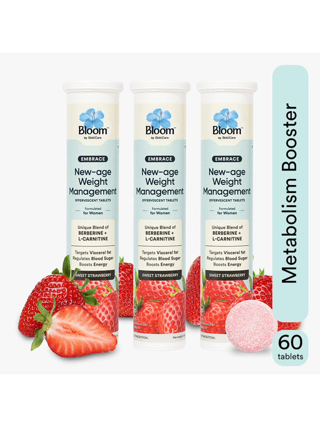 Bloom Set Of 3 New Age Weight Management Tablets - 20 Tablets Each