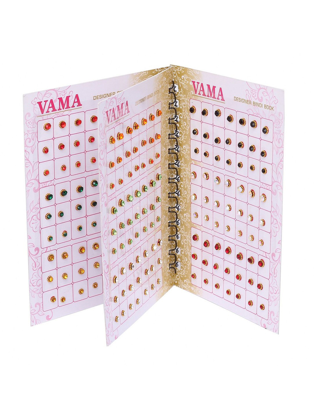 VAMA Velvet Women Multicolour Bindi Book with Plain Sindoor Kumkum Stickers