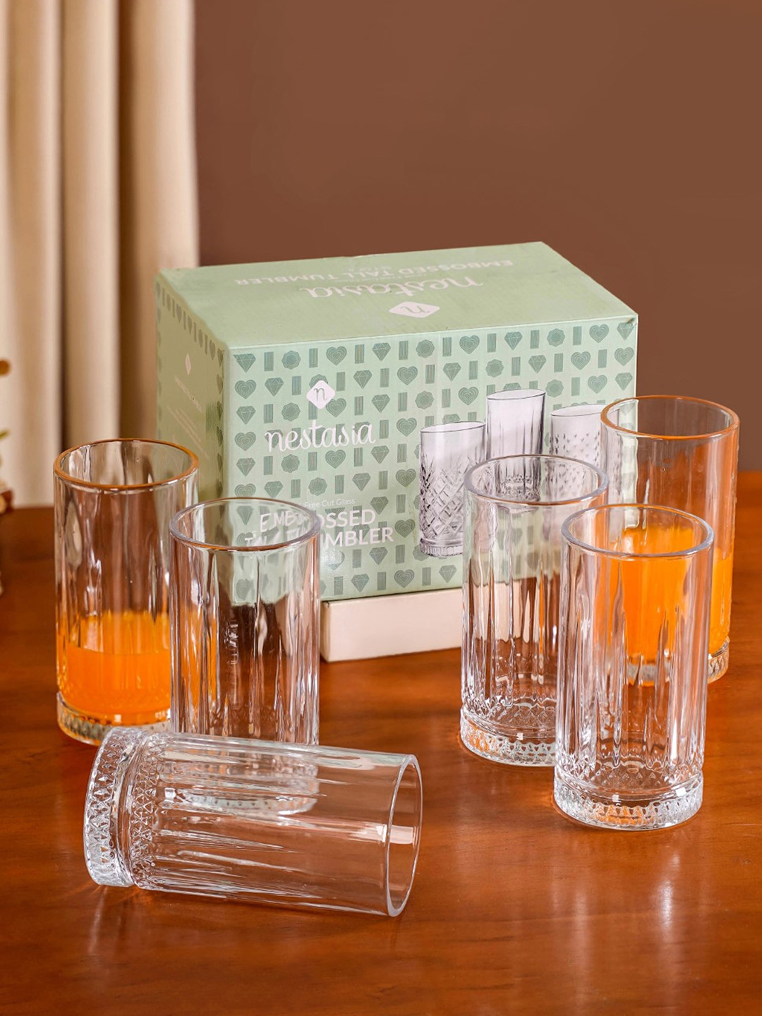 Nestasia 6 Pcs Tall Glasses 490ml
