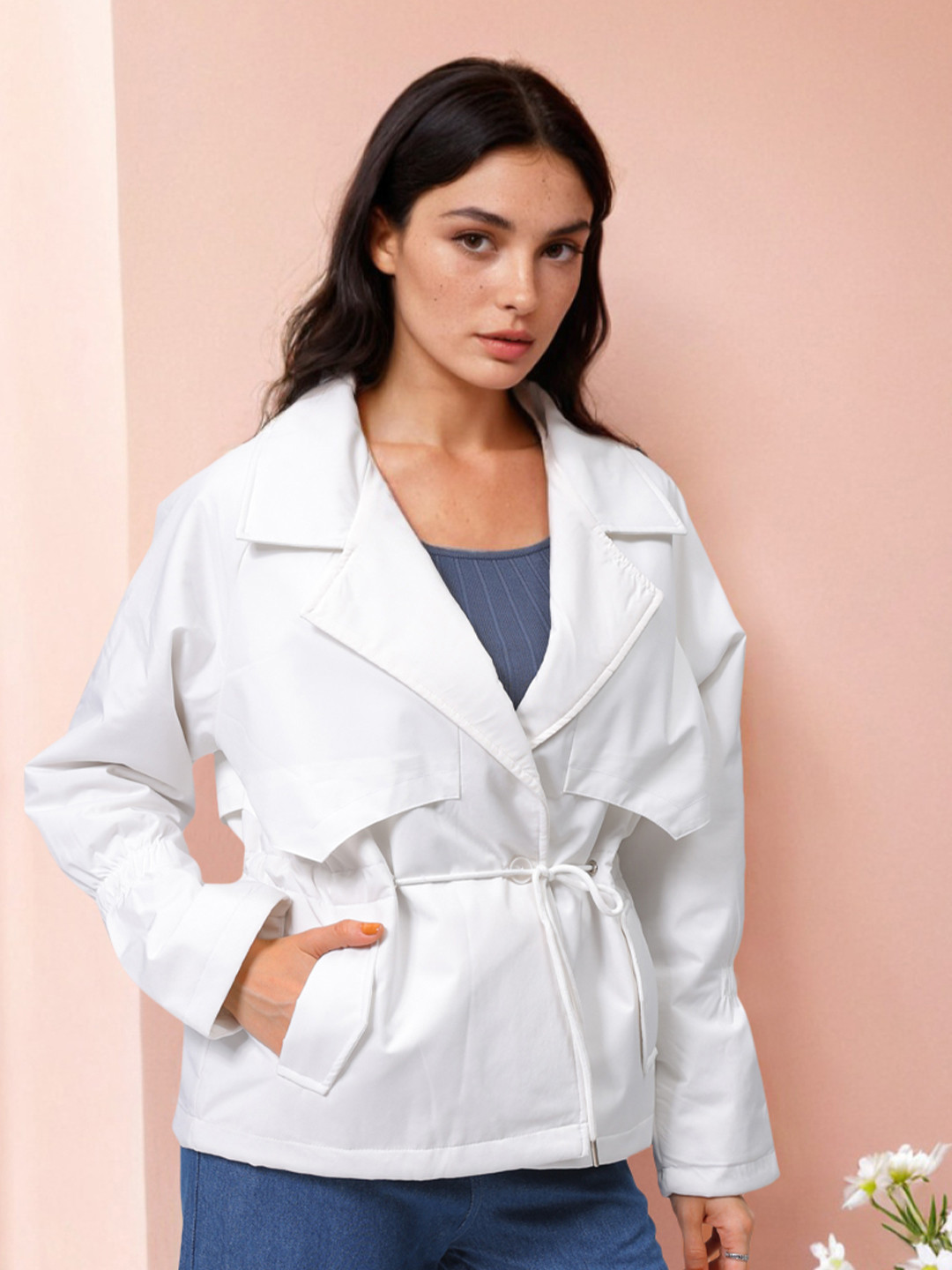 Freehand by The Indian Garage Co Notched Lapel Collar Jacket