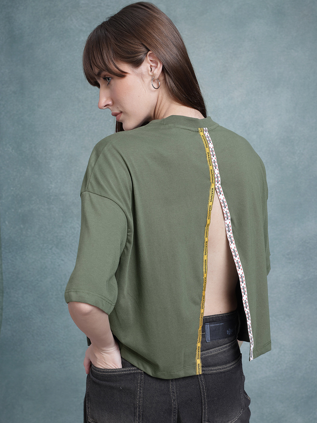 The Roadster Life Co. Women Back Slit Oversized T-shirt