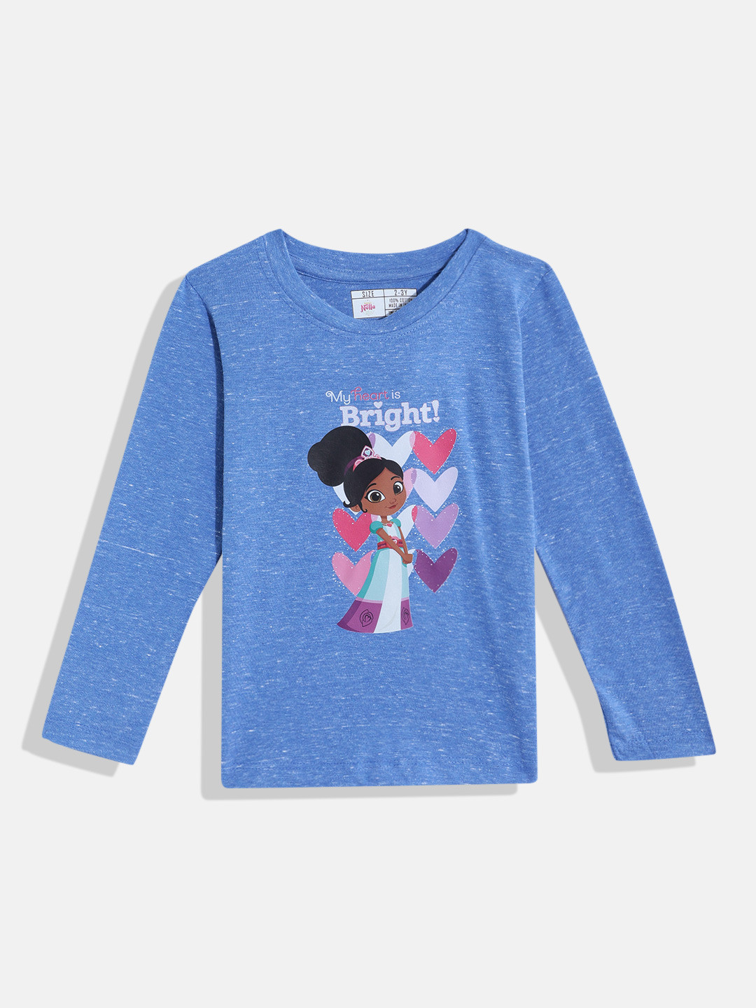 Eteenz Girls Nella the Princess Knight Printed Pure Cotton T-shirt