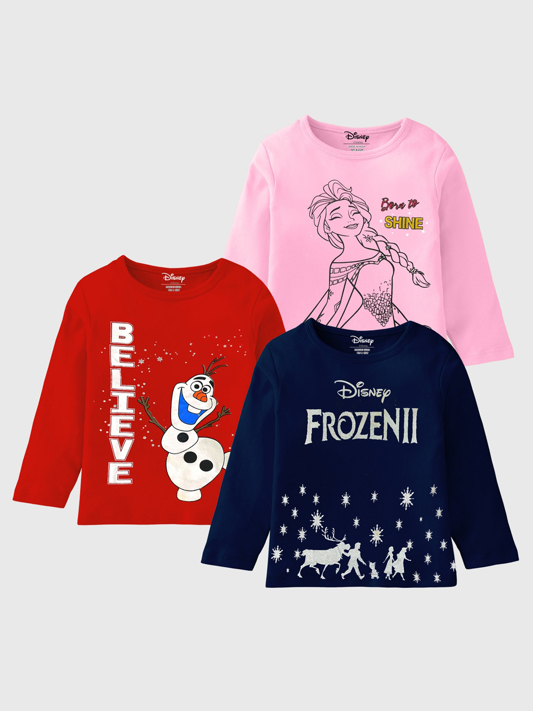 Disney By Miss and Chief Girls 3 Printed T-shirt