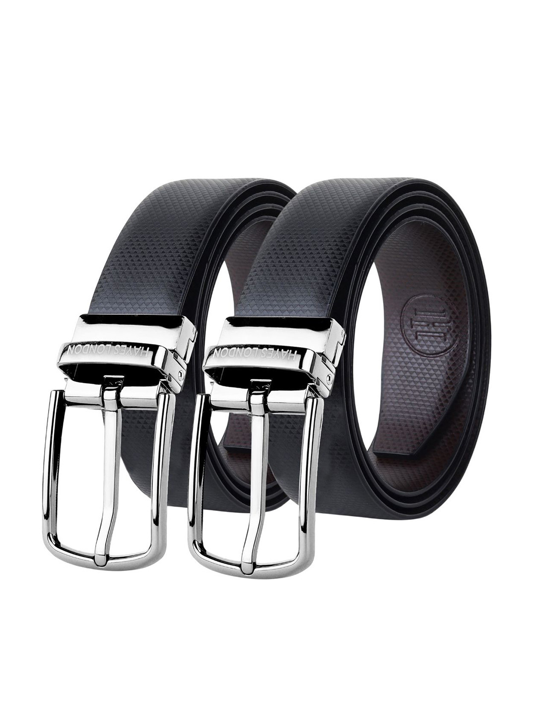 Hayes London Men Reversible Leather Belts Men Combo Pack of 2 PU Formal Regal