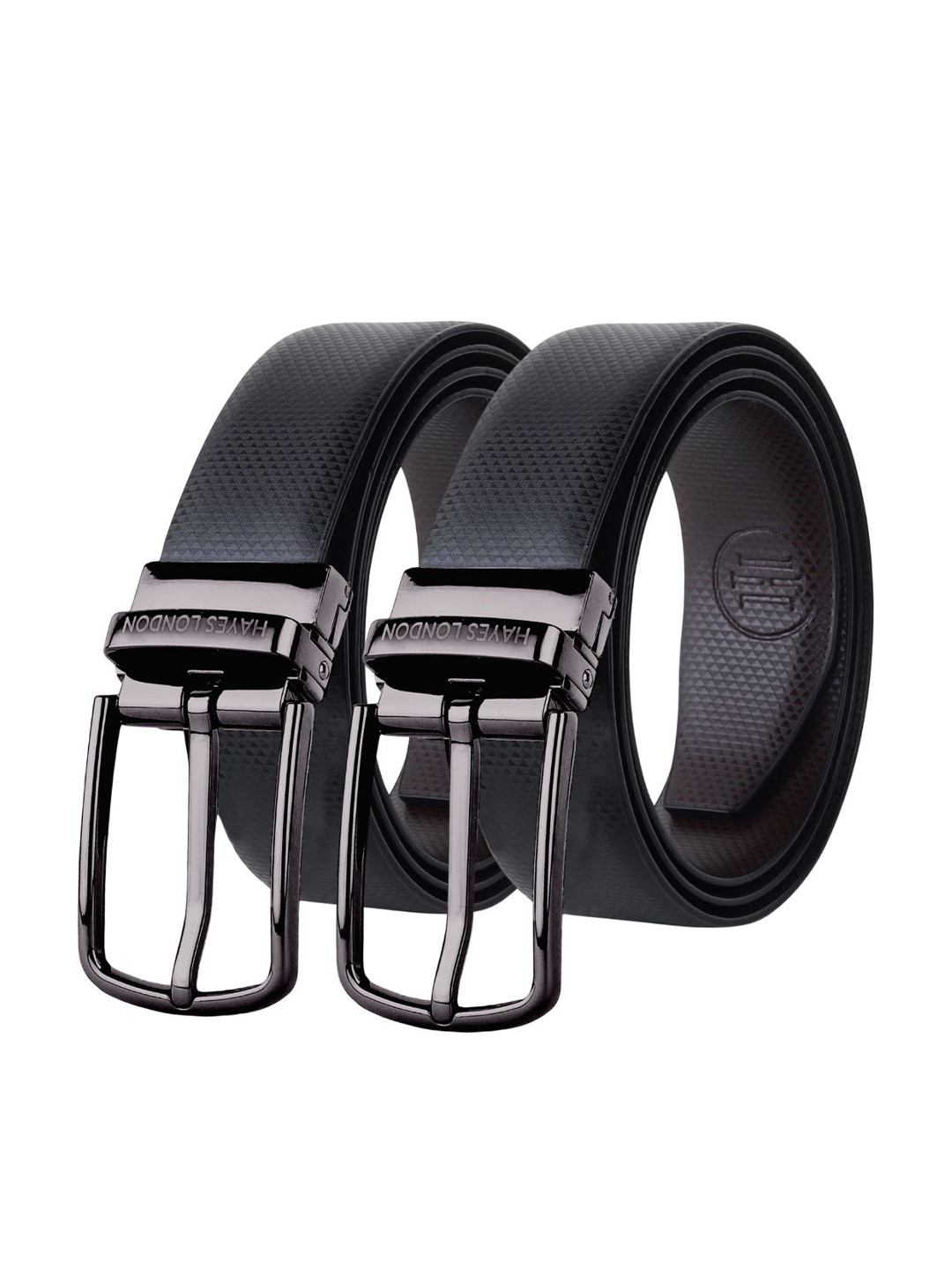 Hayes London Men Reversible Leather Belts Men Combo Pack of 2 PU Formal Regal