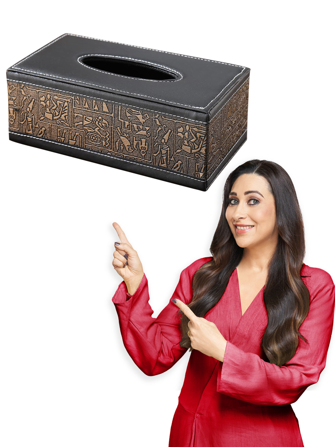 HOKIPO Gunmetal-Toned Plastic Tissue Holders