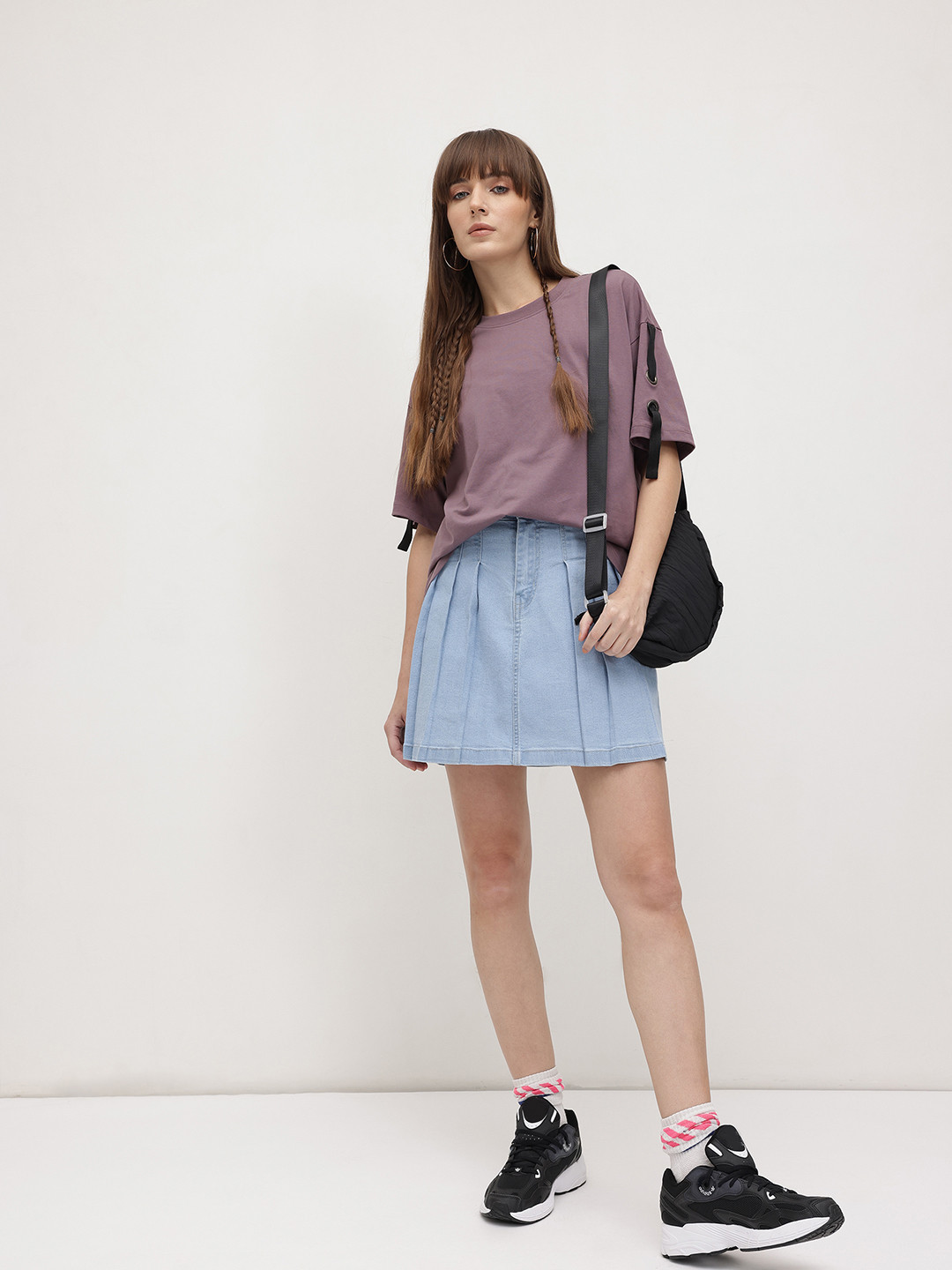 The Roadster Life Co. Women Drop-Shoulder Sleeves Oversized T-shirt