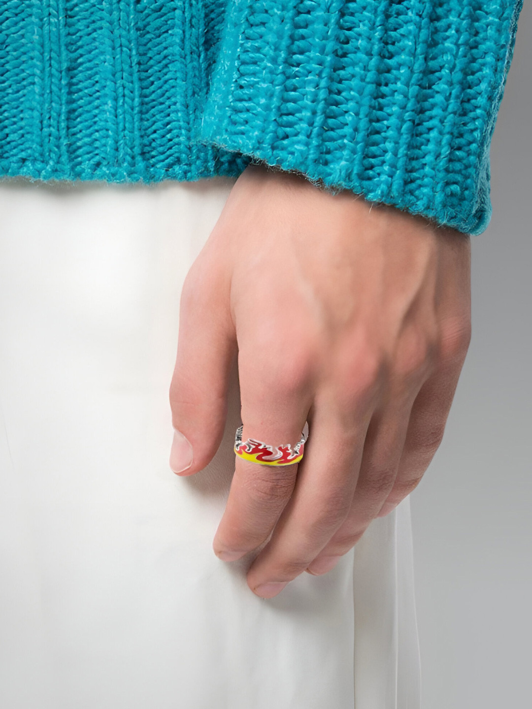 SUFFIRE Silver-Plated Adjustable Finger Ring