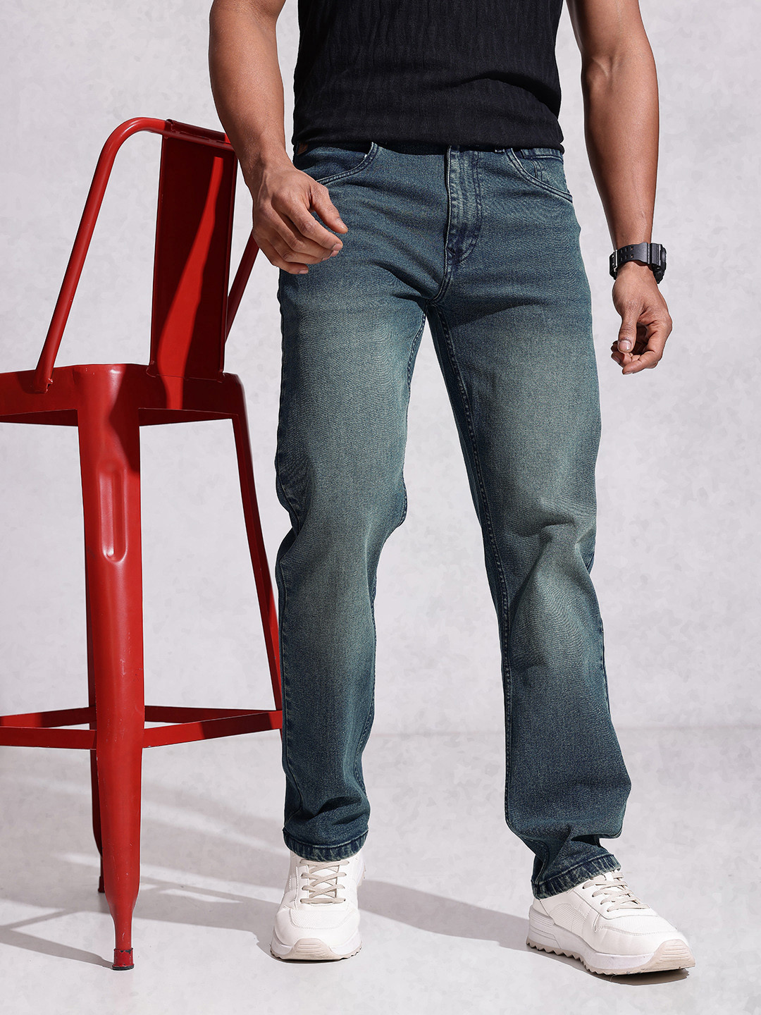 WROGN Men Anti Loose Fit Light Fade Stretchable Jeans