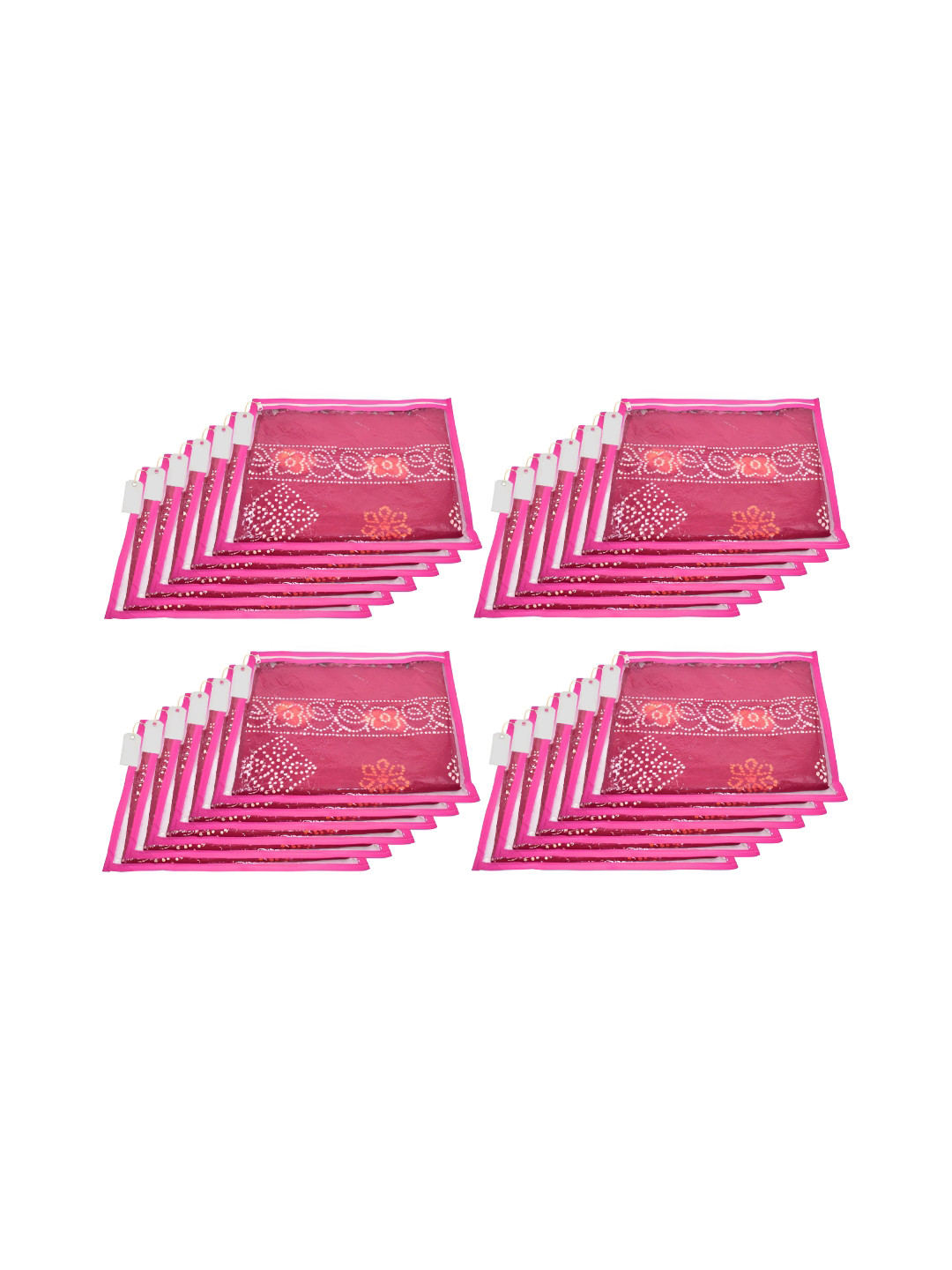 Ajabh Pink & Transparent 24 Pieces Multi-Utility Organisers