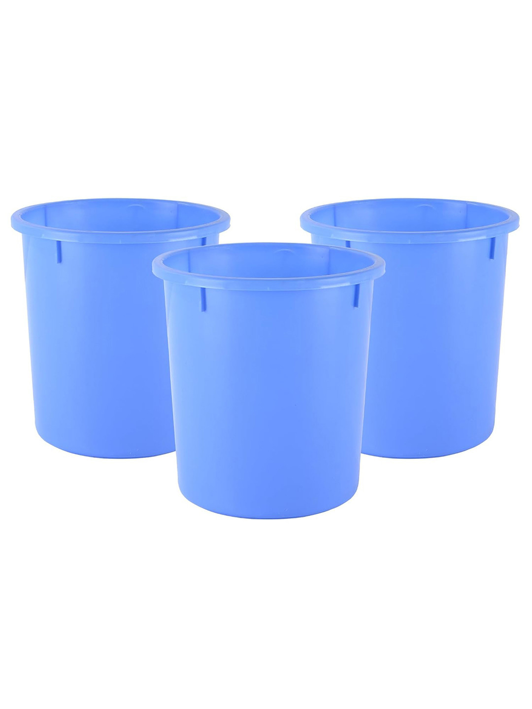 Kuber Industries Blue 3 Pieces Open-Top 5 Liters Dustbin for Bathroom & Kitchen Dustbin