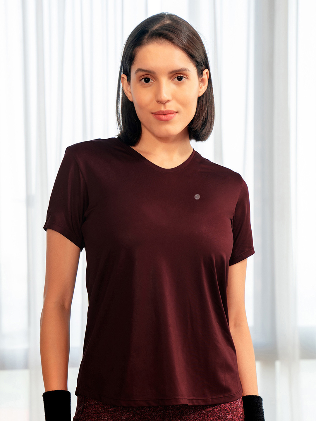 Soie Women Basic Crew Neck Training T-shirt with Mesh Back