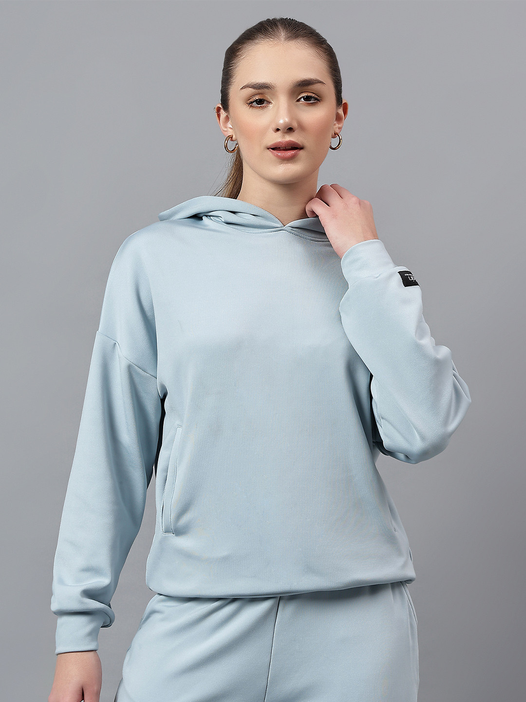 Fitkin Women Solid Fleece Hoodie