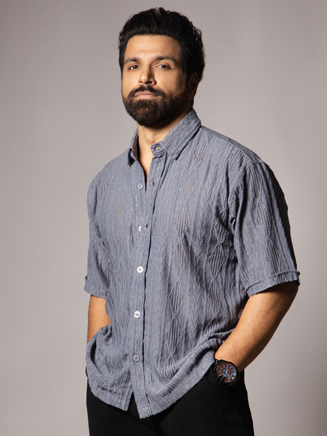 Hop Head Charcoal Resort Mesh Shirt