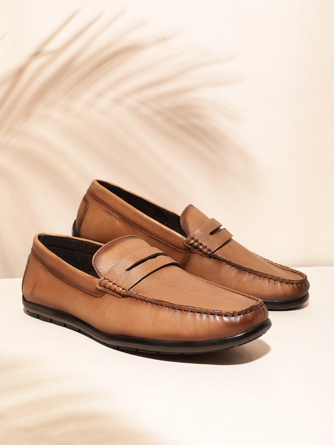 Nautica Men Leather Everyday Penny Loafers