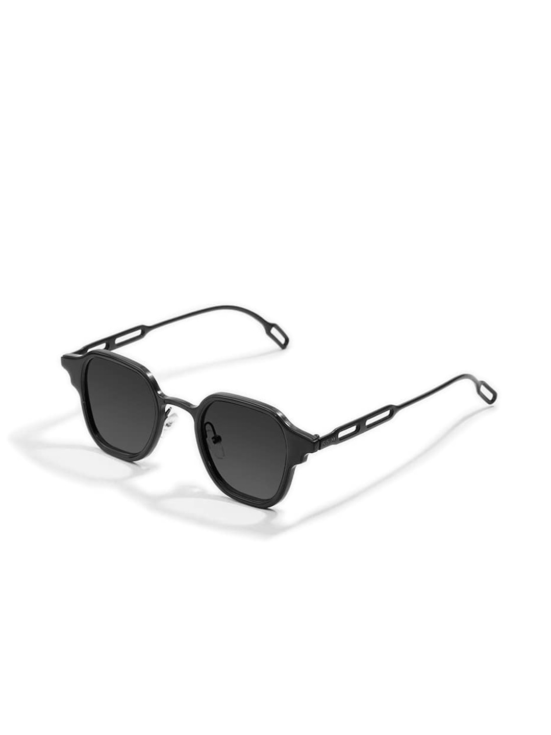 SAM & MARSHALL Unisex Square Sunglasses with UV Protected Lens DAVID_BLACK_2637