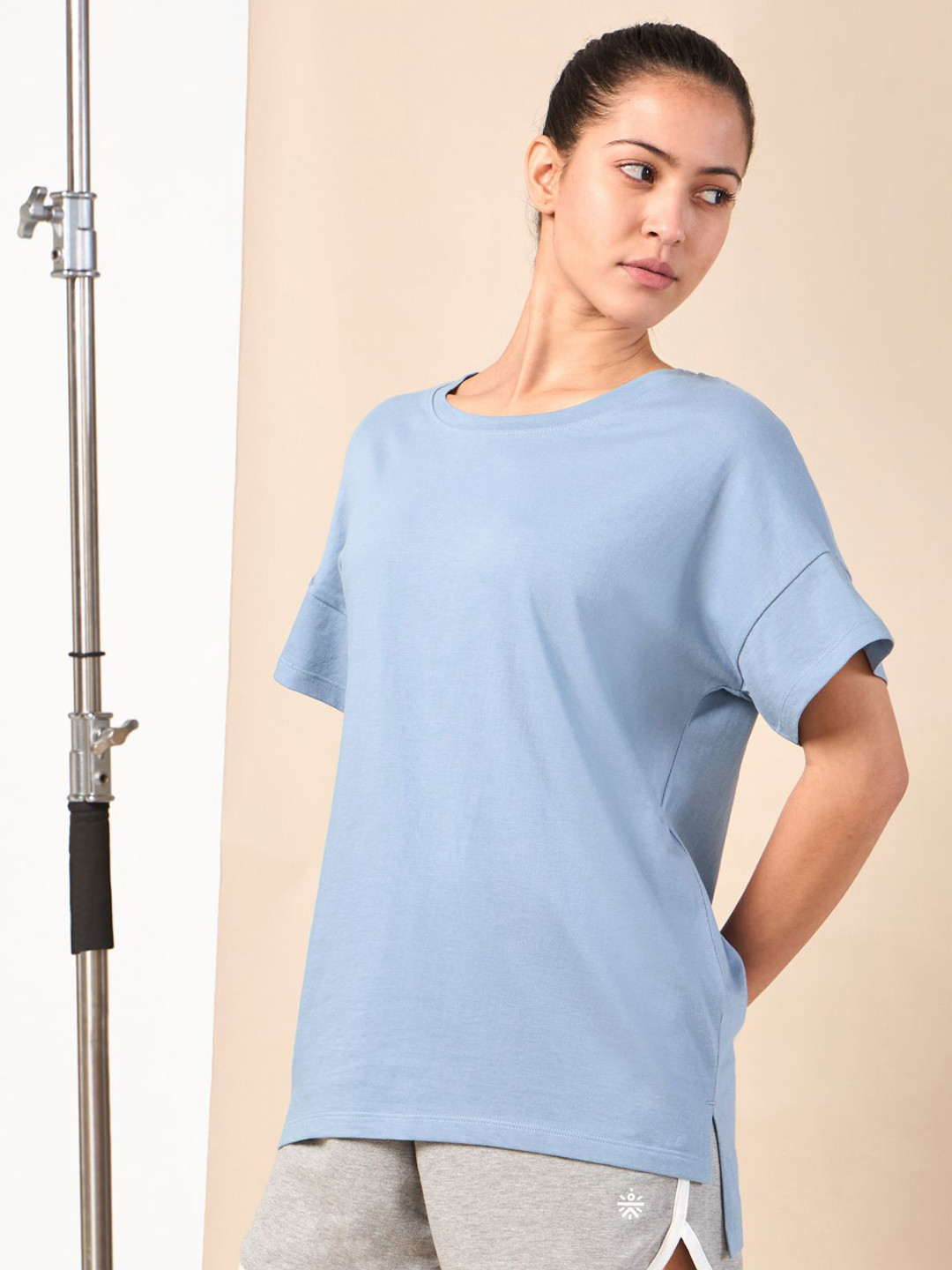 CULT Women's Blue Relaxed Leisure T-shirt
