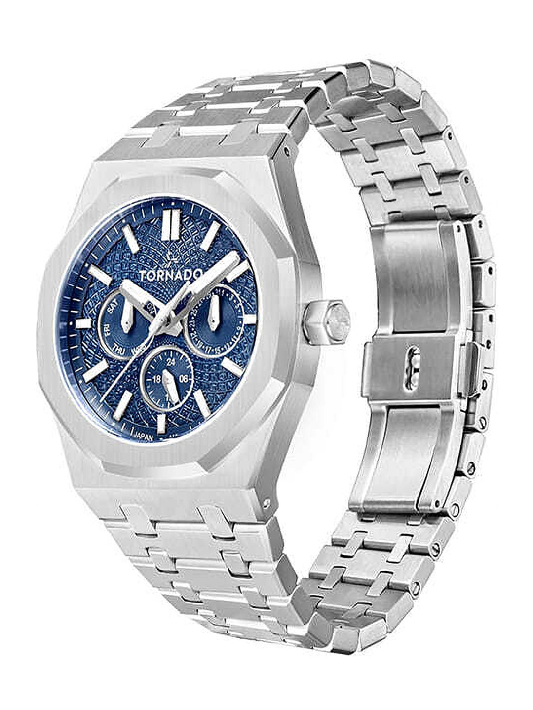 TORNADO Men Dial & Stainless Steel Bracelet Style Straps Analogue Multi Function Watch T23104-SBSL