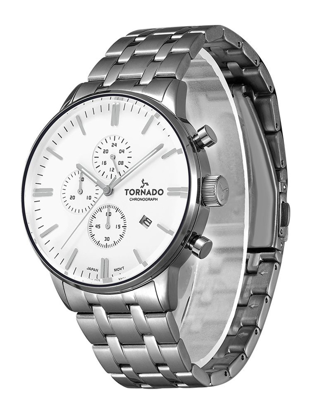 TORNADO Men Dial & Stainless Steel Bracelet Style Straps Analogue Chronograph Watch T6102-SBSS