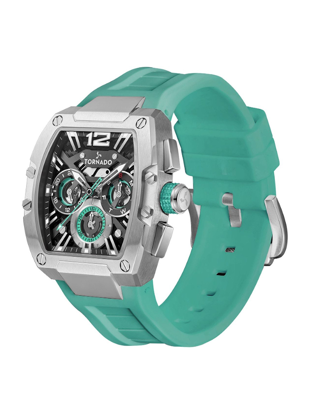 TORNADO Men Embellished Dial & Straps Analogue Watch T23105-SSHB