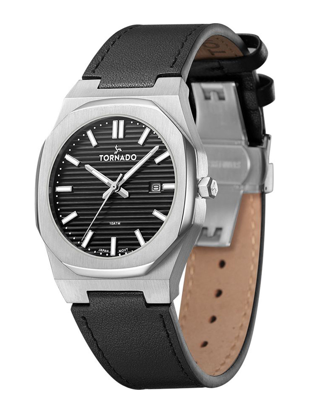 TORNADO Men Dial & Leather Bracelet Style Straps Analogue Watch T22002-SLBB