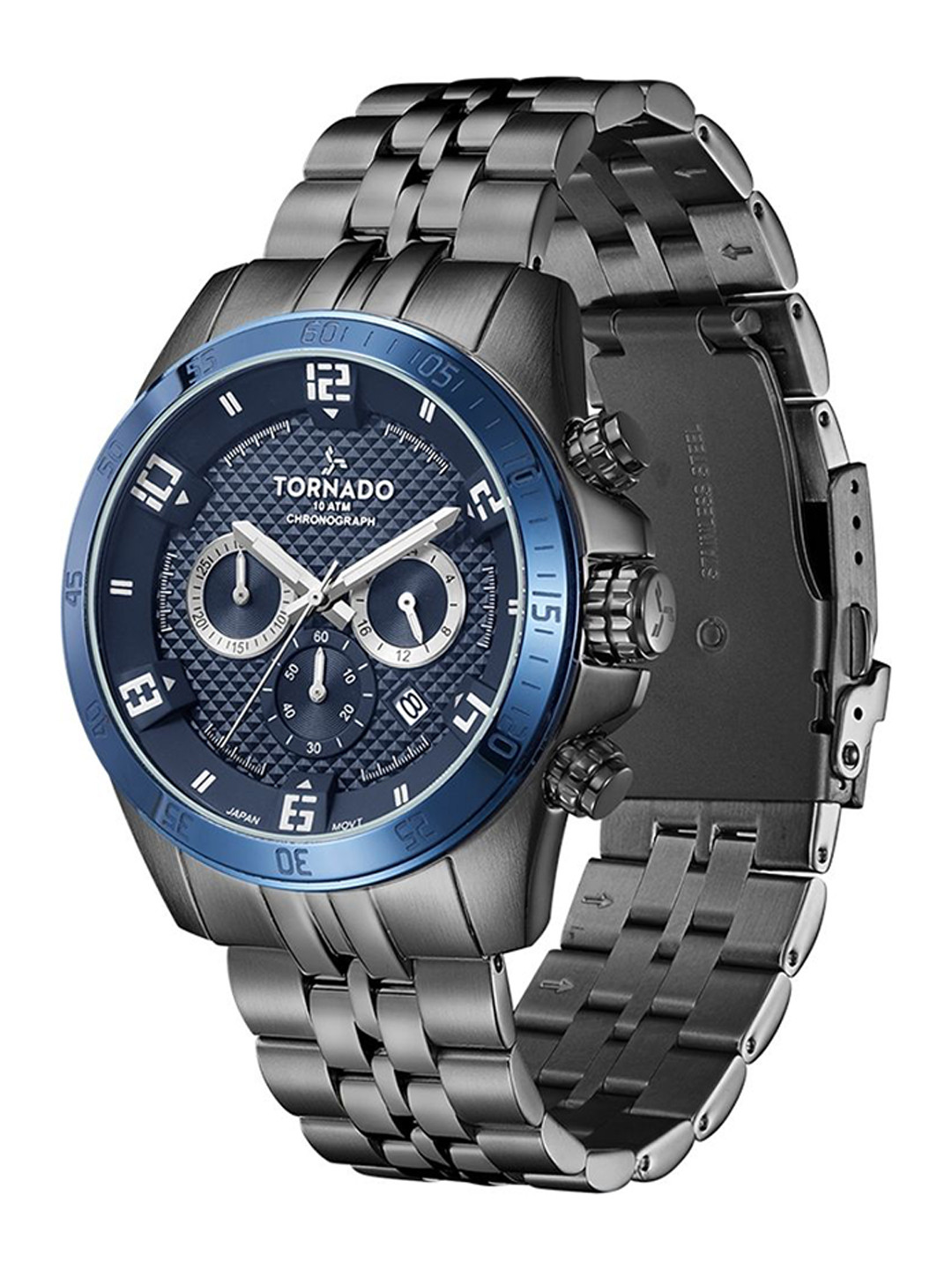 TORNADO Men Dial & Stainless Steel Bracelet Style Straps Analogue Chronograph Watch T3149B-XBXL