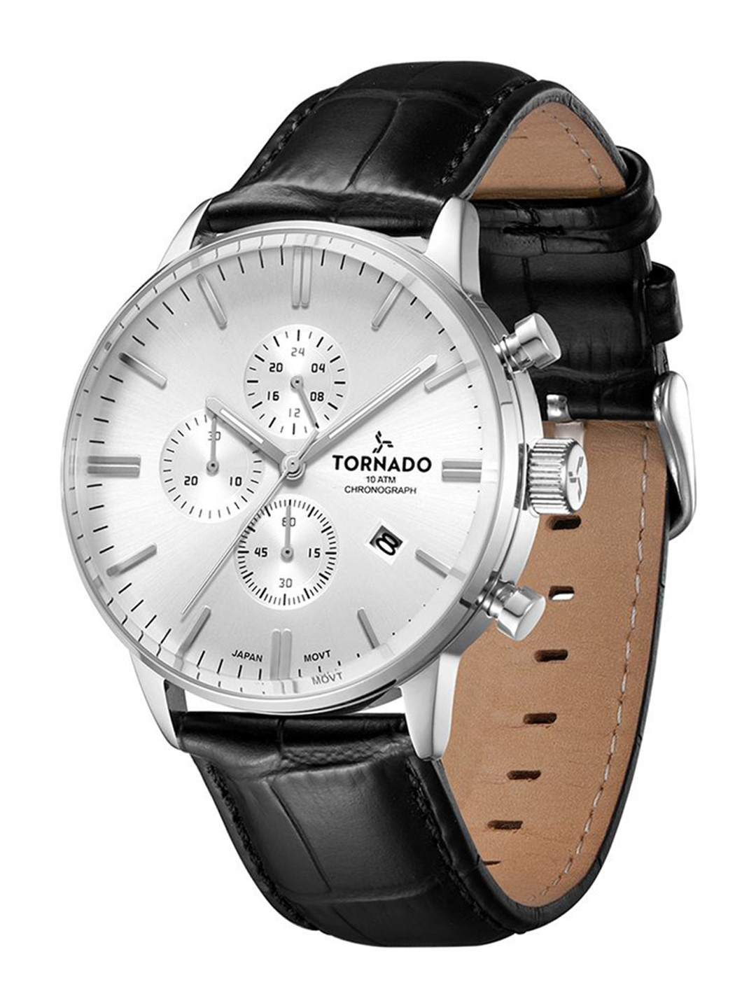 TORNADO Men Dial & Leather Straps Analogue Chronograph Watch T6102-SLBW