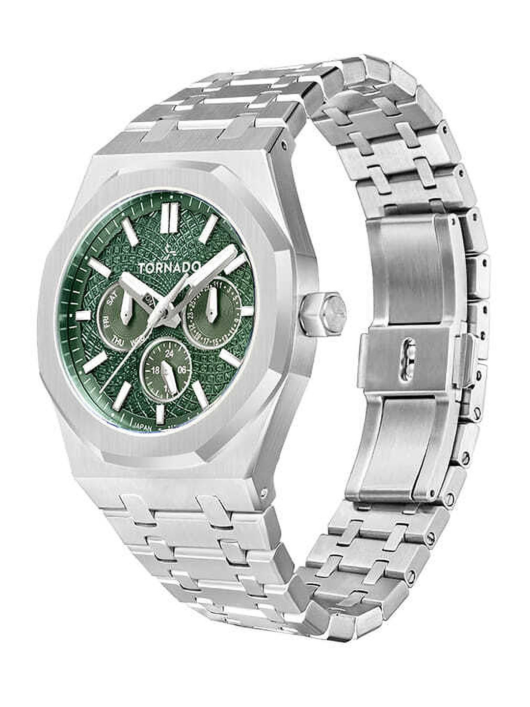 TORNADO Men Dial & Stainless Steel Bracelet Style Straps Analogue Multi Function Watch T23104-SBSH