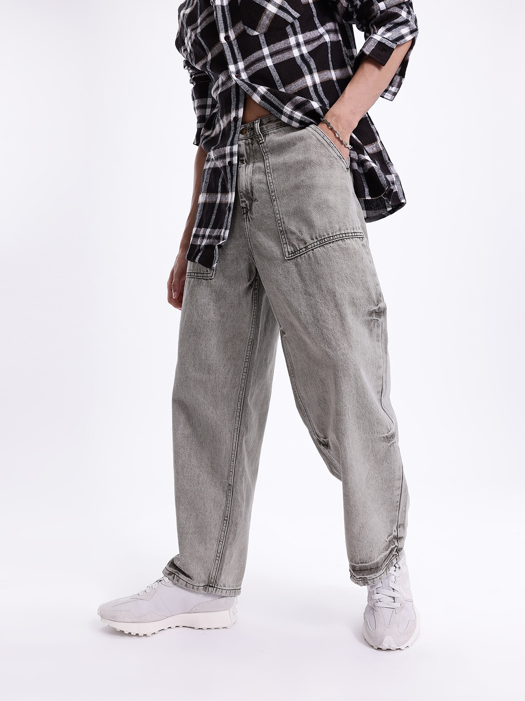 Kook N Keech Men Mid-Rise Pure Cotton Relaxed Fit Light Fade Streetwear Jeans