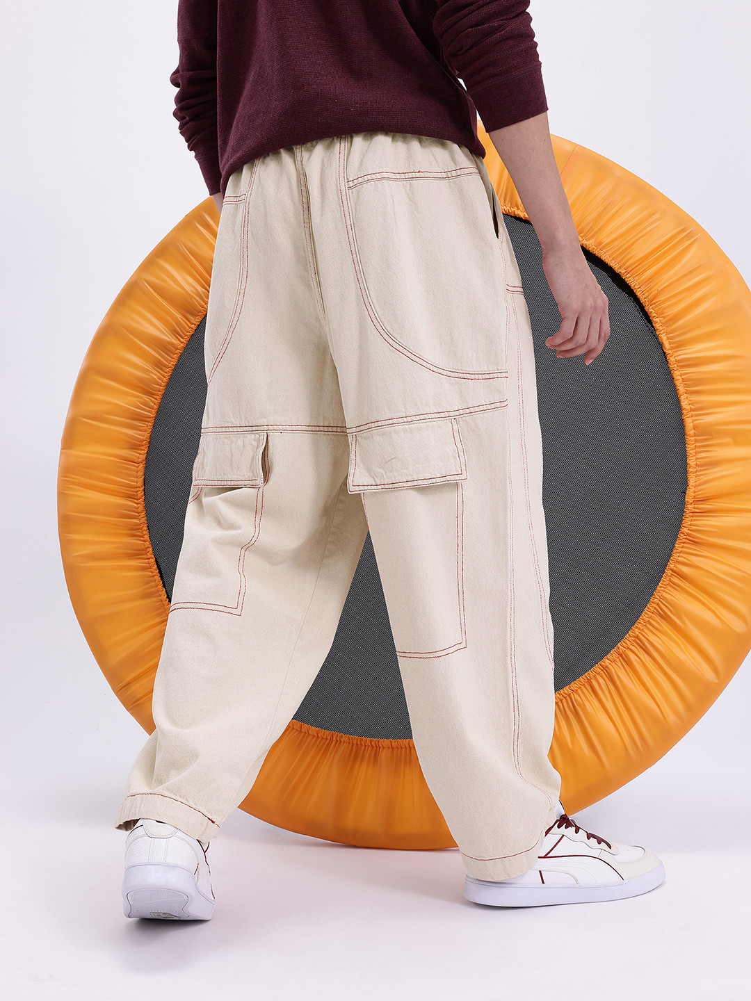 Kook N Keech Men Mid-Rise Pure Cotton Relaxed Fit Streetwear Jeans