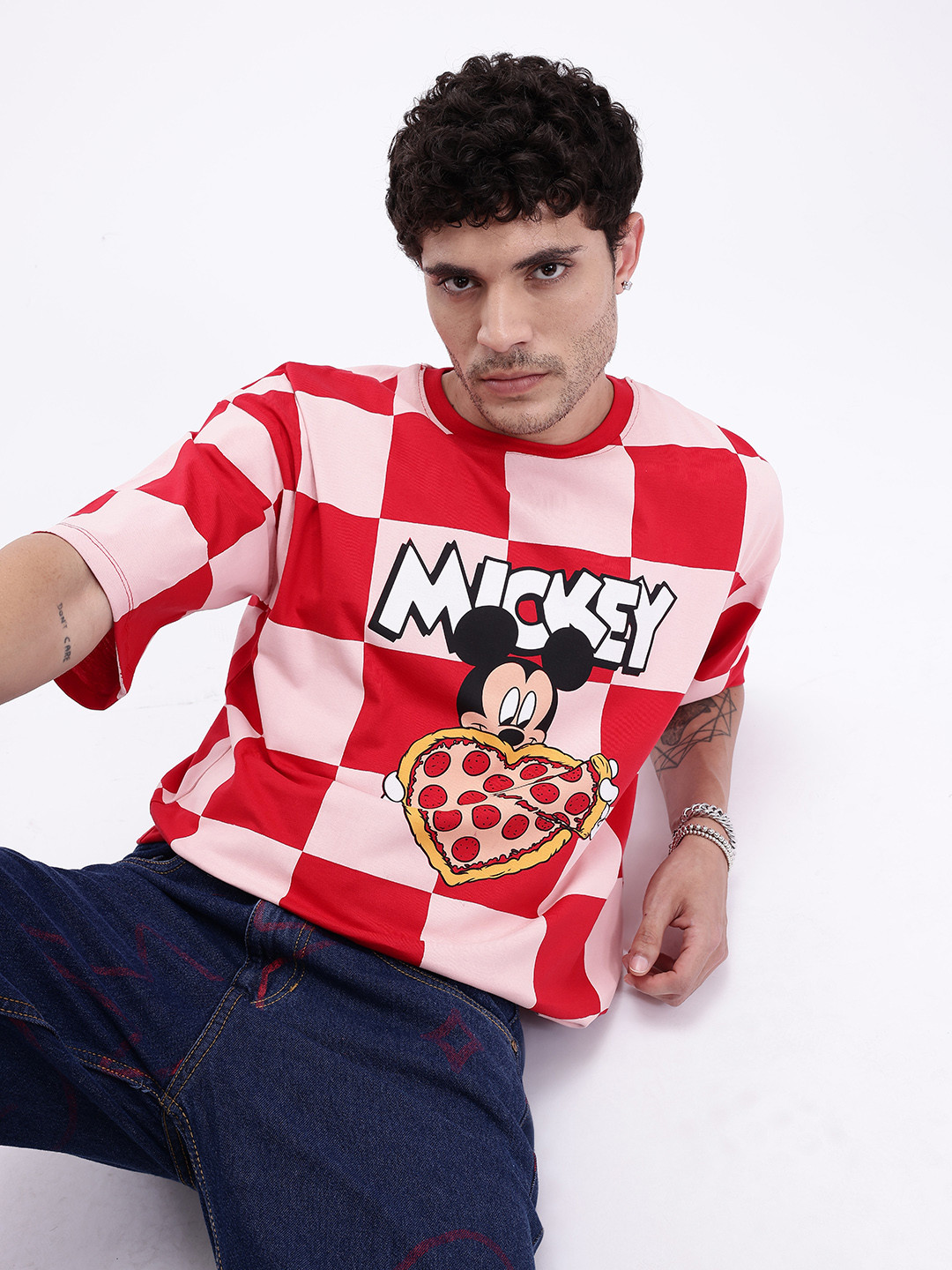 Kook N Keech Disney Mickey Mouse Print Oversize T-shirt