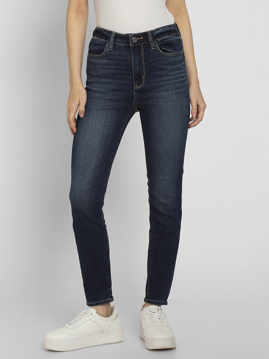 AMERICAN EAGLE OUTFITTERS Women Skinny Fit High-Waisted Cropped Jeans
