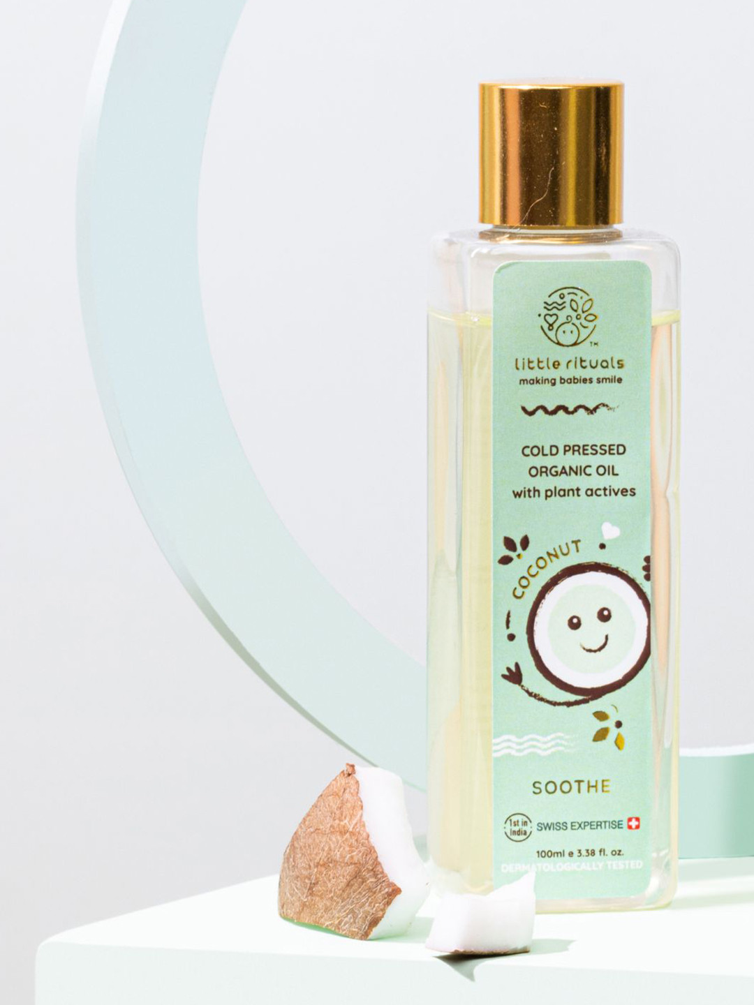 Little Rituals Wood Cold Pressed Organic Coconut Oil with 100% Pure Coconut - 100 ml