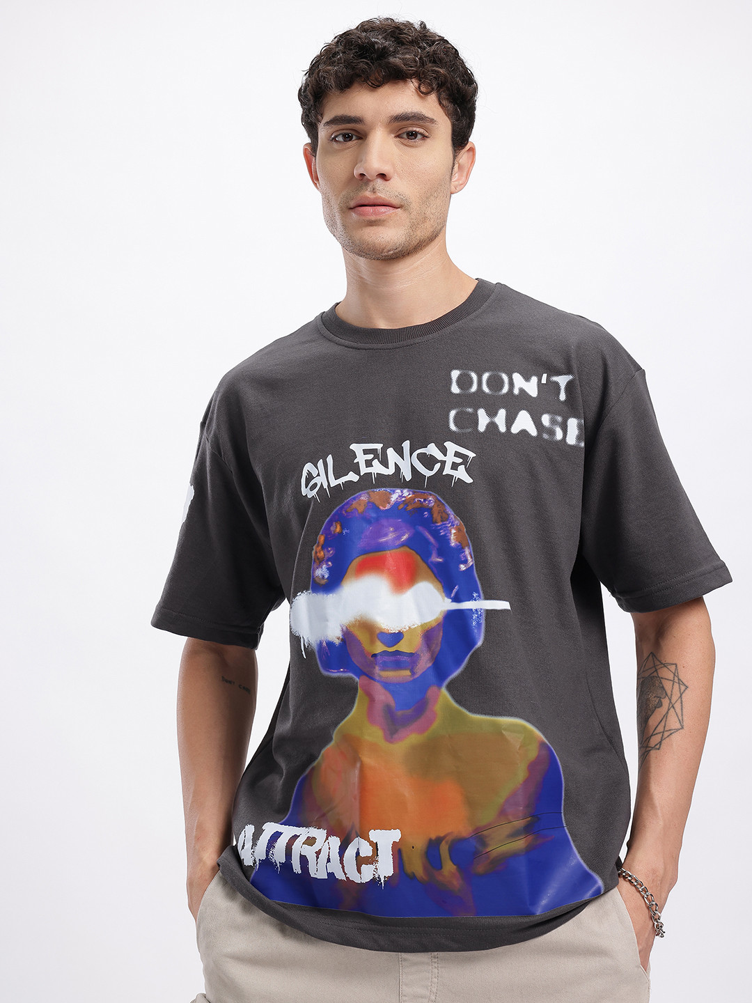 Photographic Print Oversized T-shirt