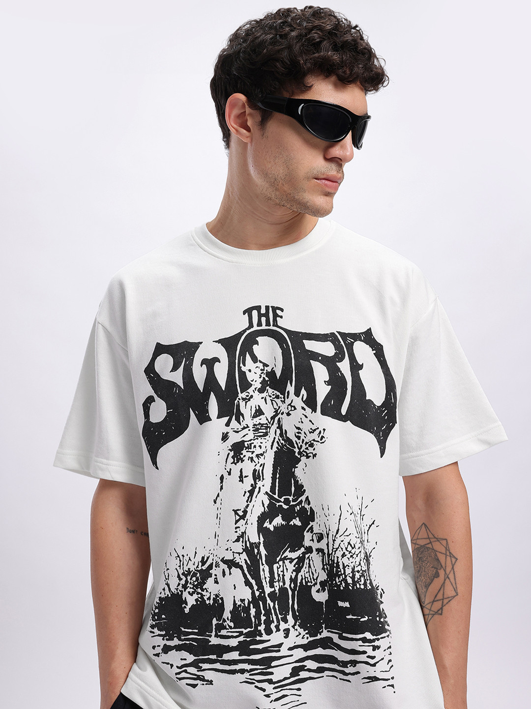 Graphic & Typography Printed Oversized T-shirt