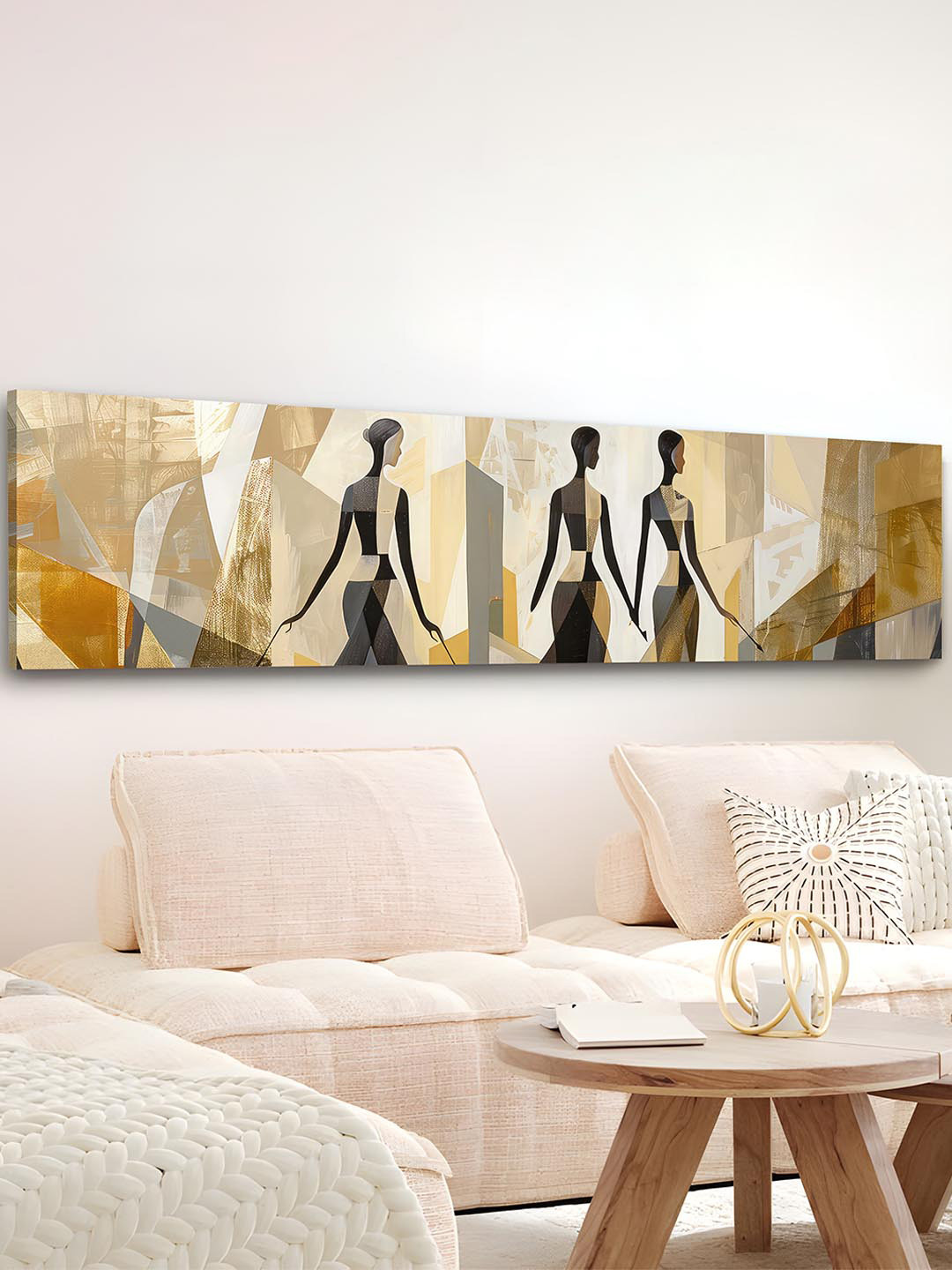 Art Street Minimalis African Canvas Wall Rectangle Paintings Wall Art