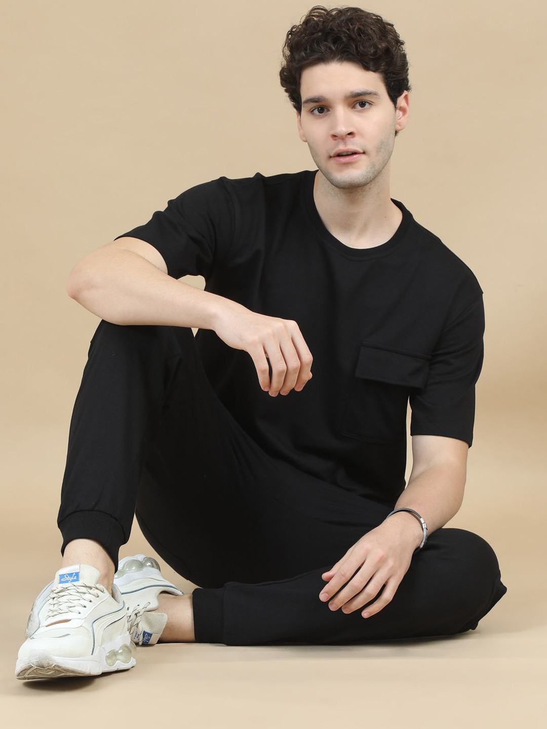 Bushirt Pure Cotton Oversized T-Shirt & Joggers Co-Ords