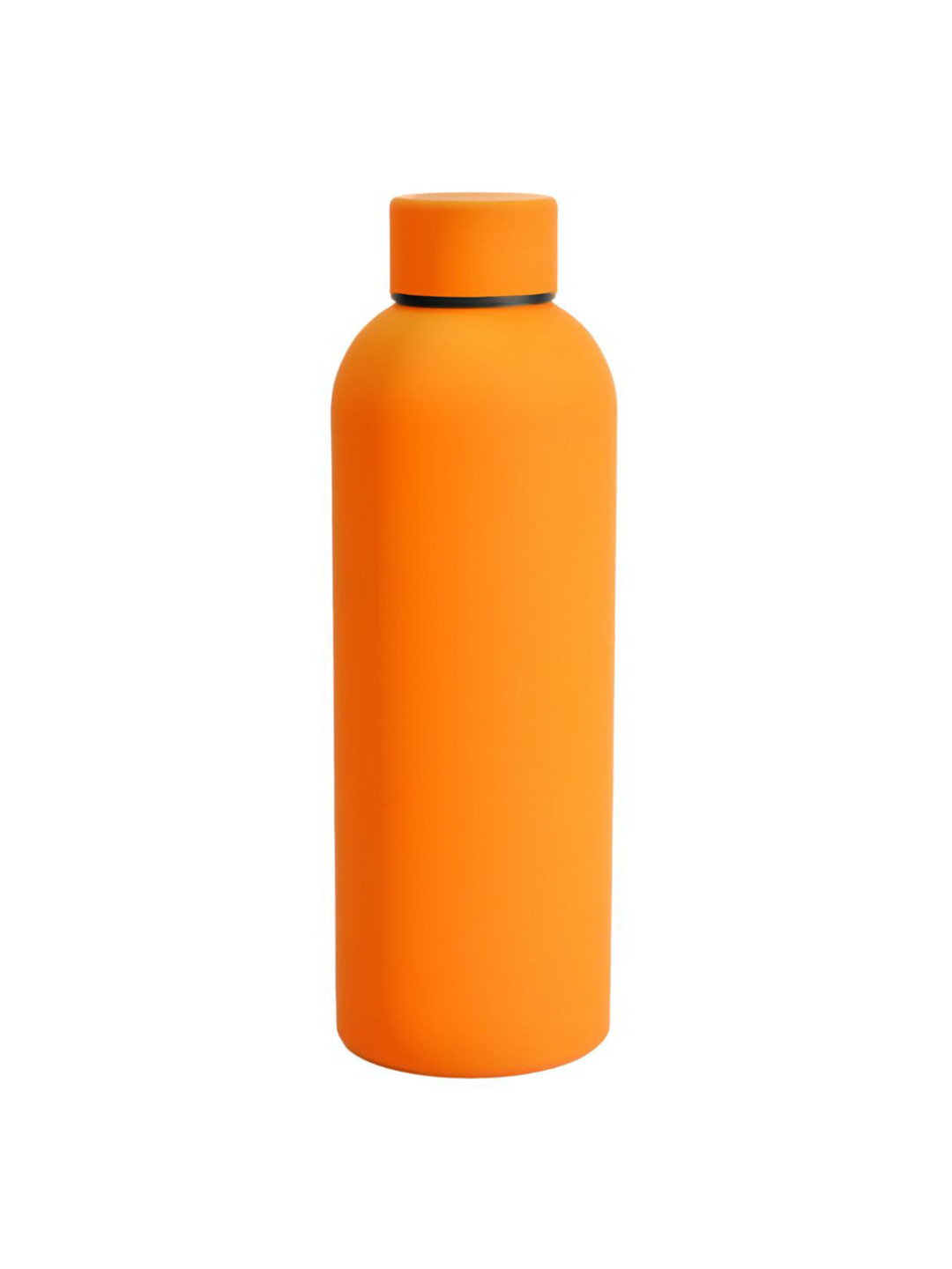 SuperGeneriX Finish Orange Solid Stainless Steel Double Wall Vacuum Water Bottle - 500ml