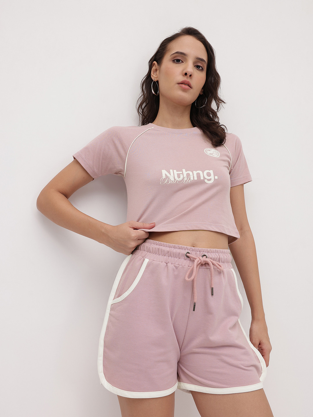 The Roadster Life Co. x RE/LAX Printed Paneled T-Shirt With Shorts